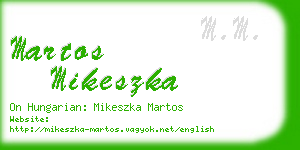martos mikeszka business card